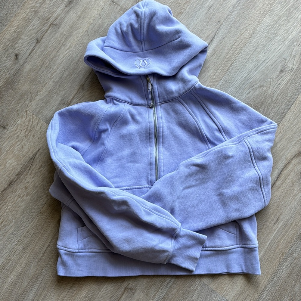 Lululemon Purple crop Scuba Hoodie!